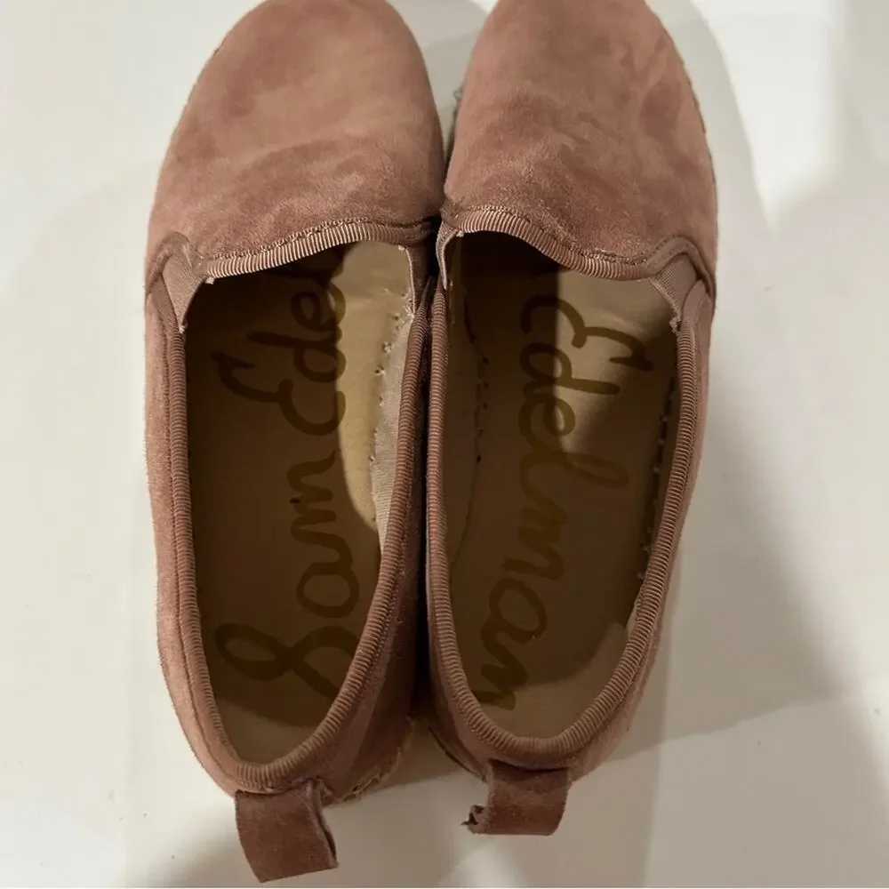 Sam Edelman Pink Carrin Velvet Platform Espadrille Slip On Shoes Size 7‎